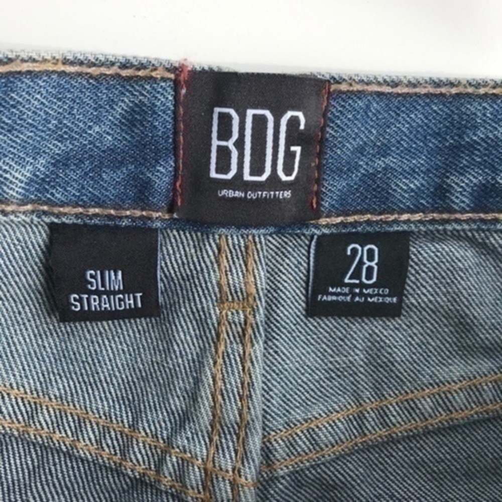 BDG Slim Straight Jeans Size 28 Womens Slim Denim Dark Wash 5-Pocket Style - Picture 6 of 11